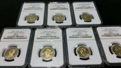 MS67 - 2008 Mandela 90th Birthday R5 - NGC Graded  R1 START * 7 Available (BID PER COIN)